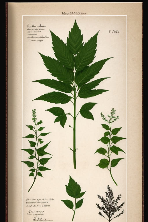Elderberry — herbarium plate