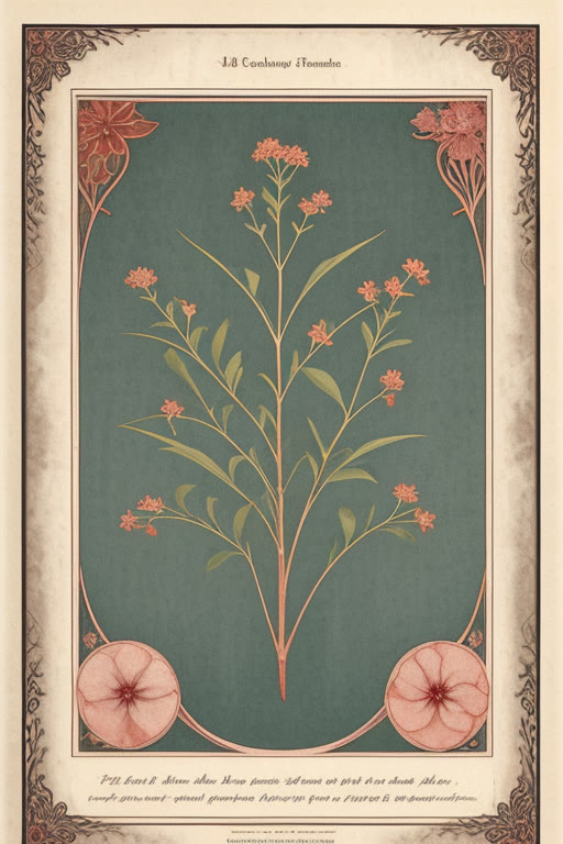 Cranberry — art nouveau botanical
