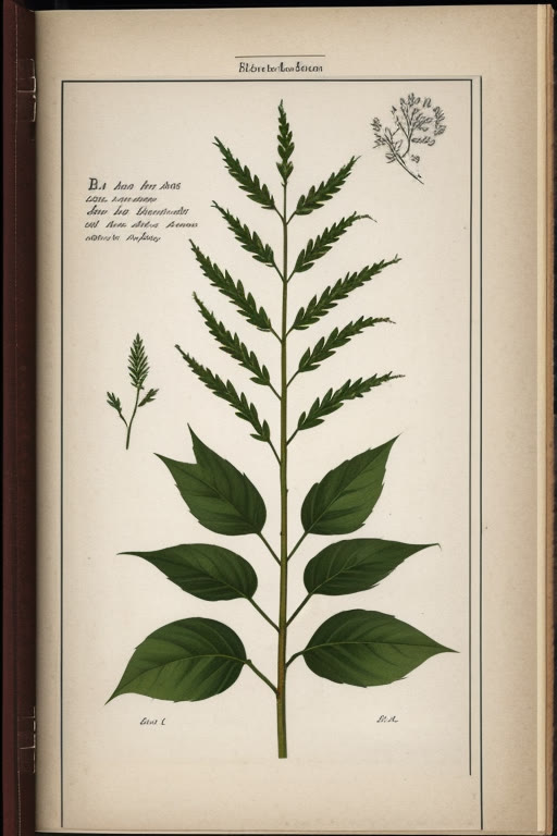 White Willow Bark — herbarium plate