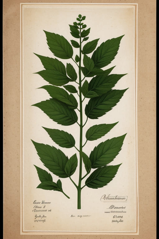 Peppermint — herbarium plate