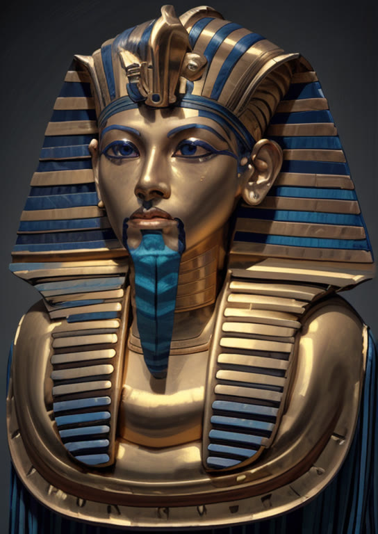 Gold funerary mask of Tutankhamun