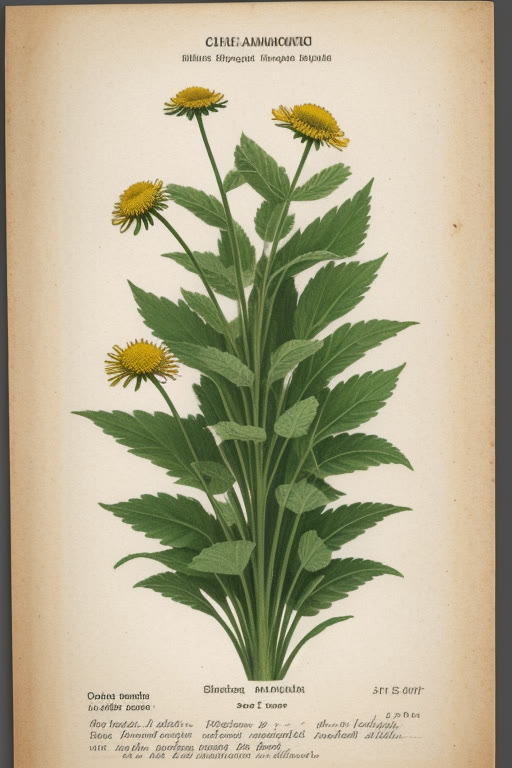 German Chamomile — herbarium plate