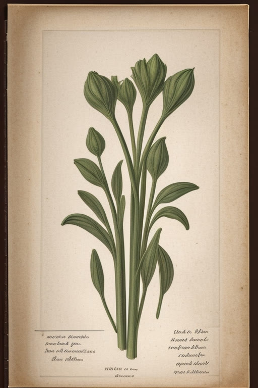 Garlic — herbarium plate