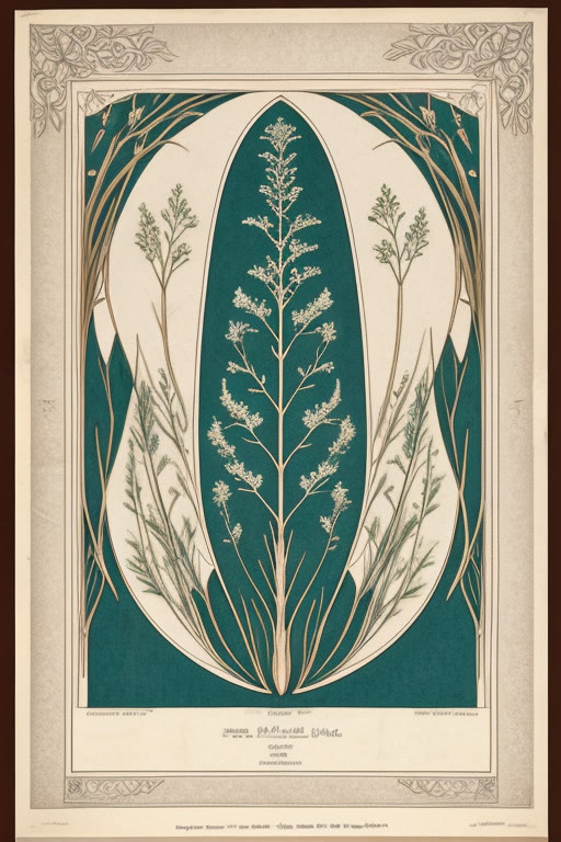 White Willow Bark — art nouveau botanical