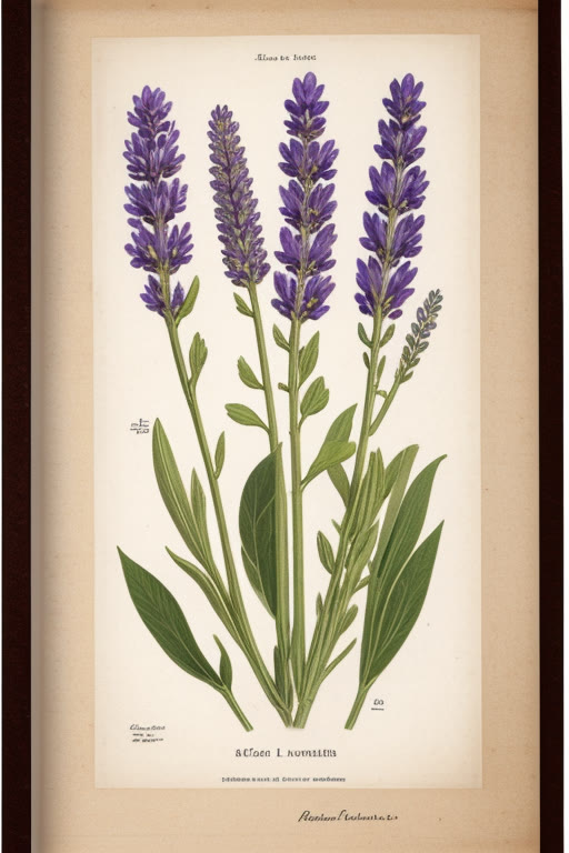Lavender — herbarium plate