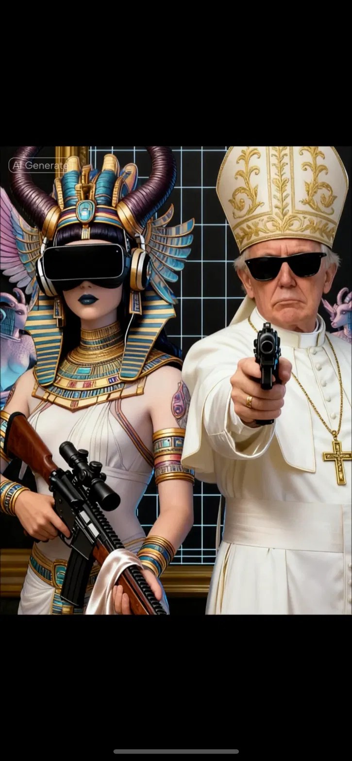The armed Pope