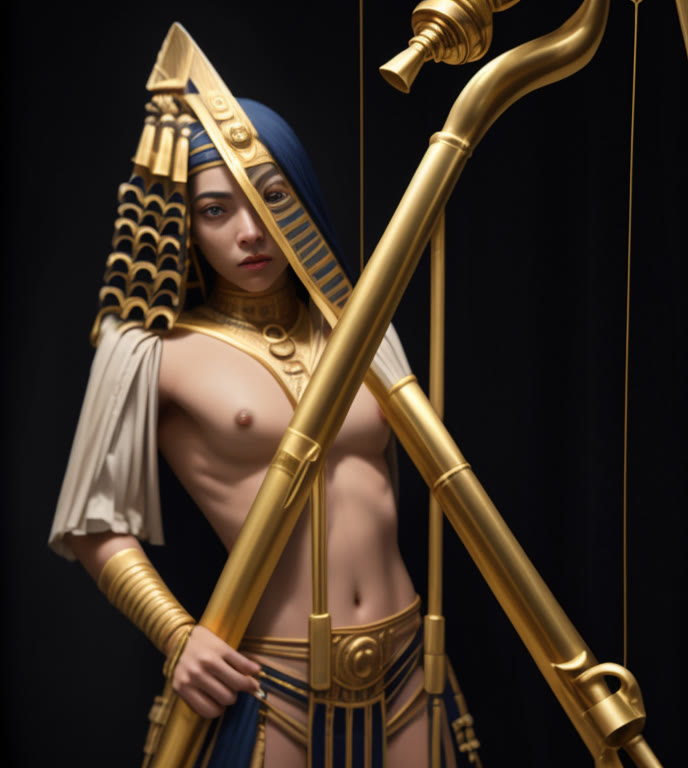 Crook and flail of Tutankhamun