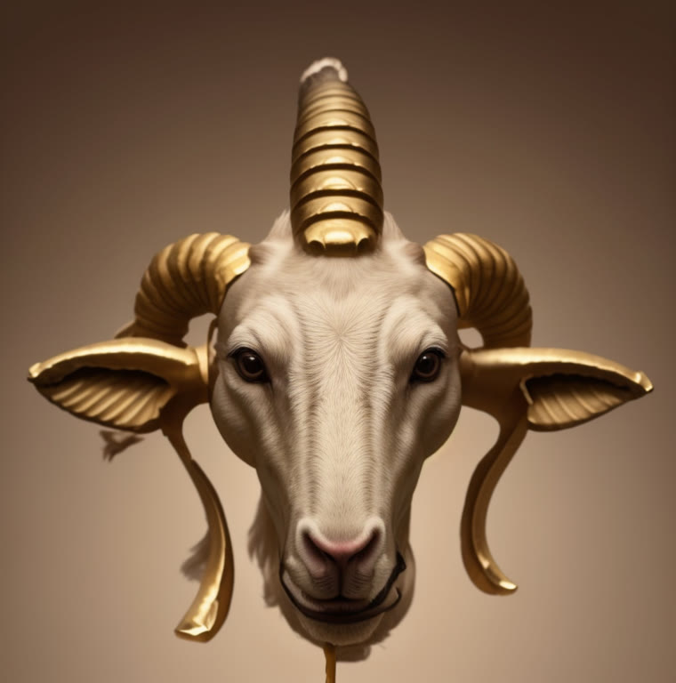 Kushite ram's-head amulet on a cord