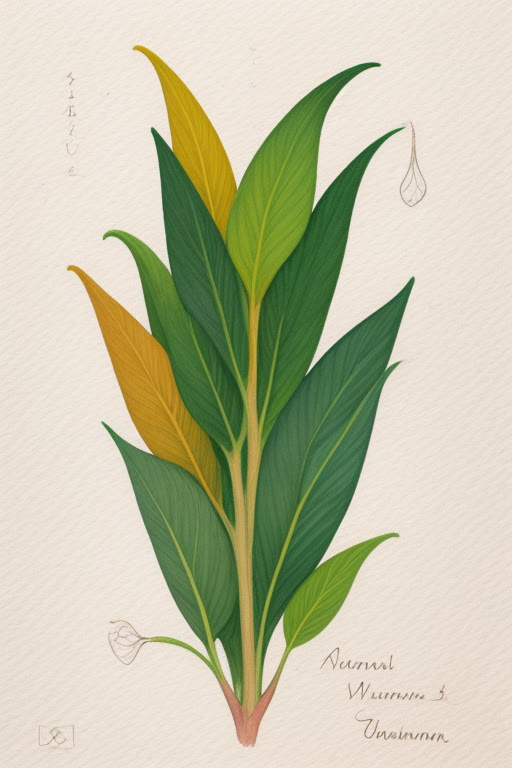 Turmeric — line watercolor