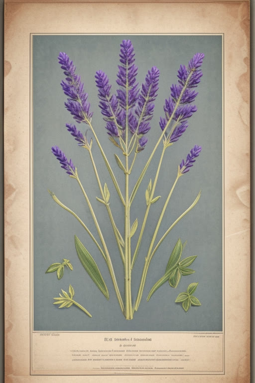 Lavender — art nouveau botanical