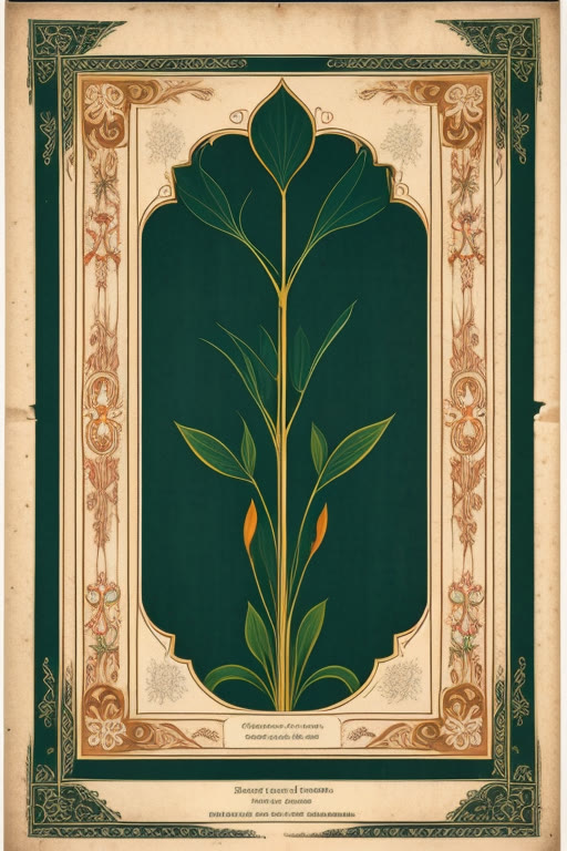 Turmeric — art nouveau botanical